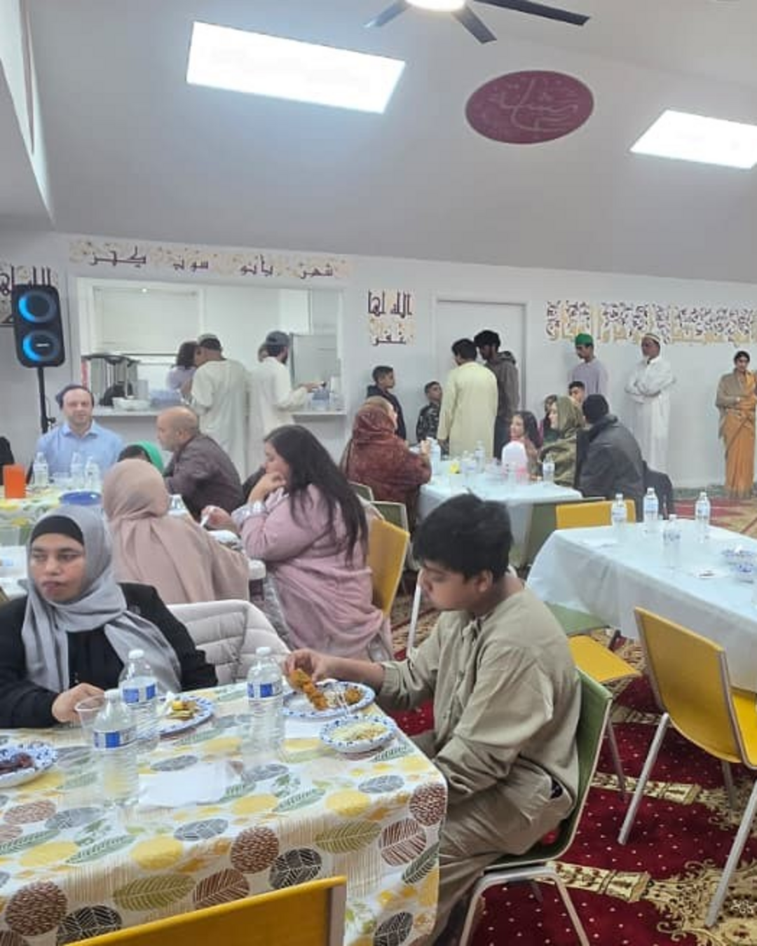 Community meal at Shaharbano Soup Kitchen in Mahopac